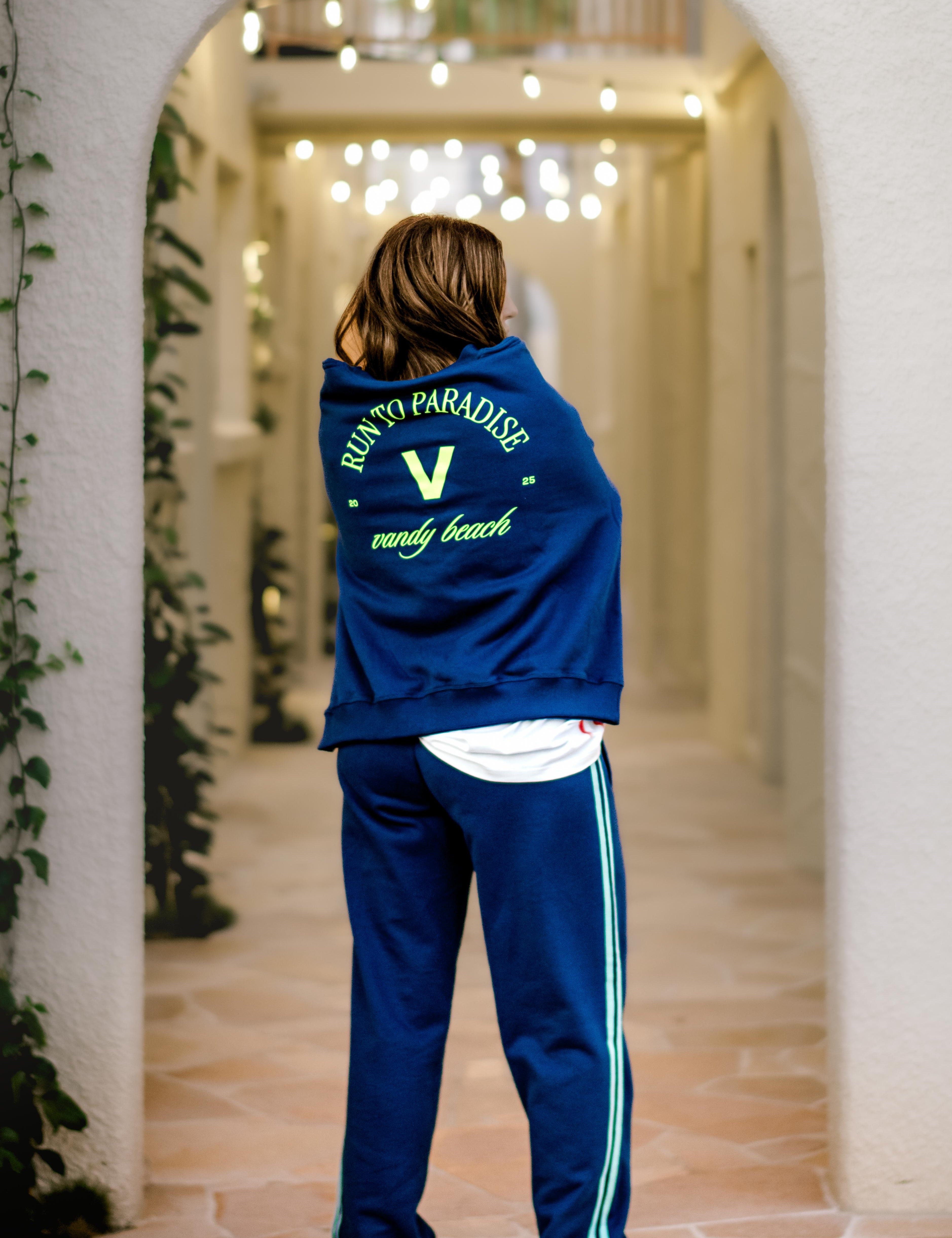Run to Paradise Sweat Pants Blue