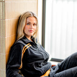 Black Terry Zipper Jacket