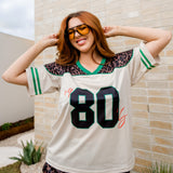 Le Leopard 80s mesh V neck