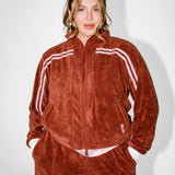 Chocolate Terry Zipper Jacket