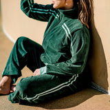Electric Green Terry Zipper Jacket